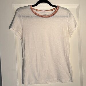 Madewell Crew Neck T-Shirt with Rainbow Trim